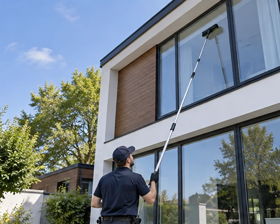 Upper floor window cleaning